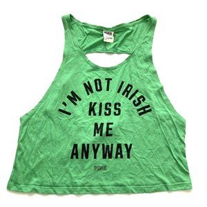 PINK by Victoria's Secret Women's Tank Size M "I'm Not Irish Kiss Me Anyway"